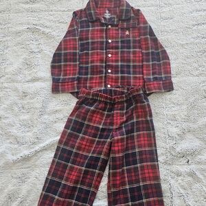GAP Kids Red and Black Plaid Pajama Set